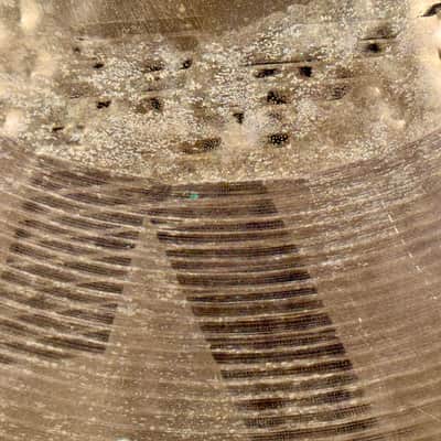 (TOP ONLY) PROFESSIONALLY REPAIRED 14” Zildjian K CUSTOM HYBRID Hihat Top image 3