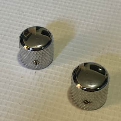2000's Japan Jackson Dinky Guitar Chrome Dome Metal Volume Set Screw Knob Set image 2