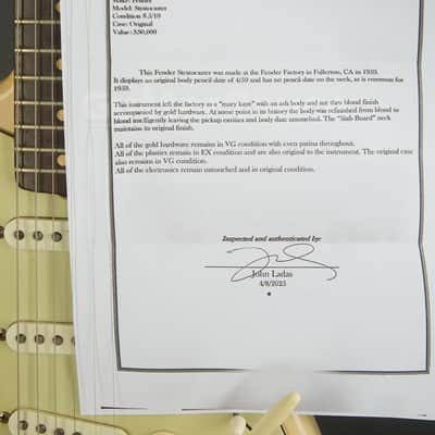 Fender Stratocaster Mary Kaye Slab Board 1959 Blonde Refinished (COD 2183VG) image 13