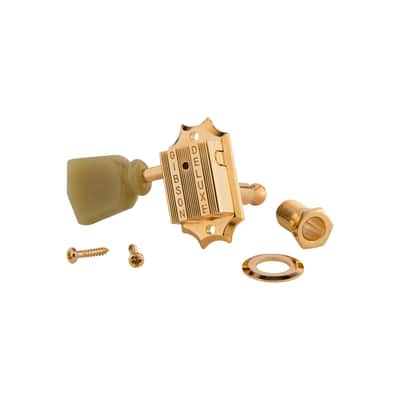 Gibson Single Deluxe Vintage Gold Green Key Treble Side Guitar Tuner image 1
