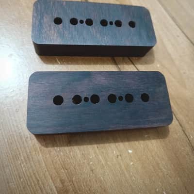 P90 Guitar Pickup Covers Wooden Rosewood Set Soapbar Style Handmade (2pcs) #P1 image 1