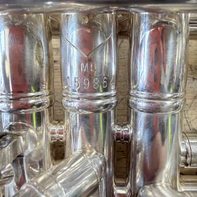 Vintage Bach Stradivarius Model 37 Silver Bb Trumpet with Original Case Just Serviced Late 1970's image 5