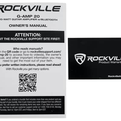 Rockville G-AMP 20 Watt Guitar Amplifier Combo Amp Bluetooth/Delay + Headphones image 16