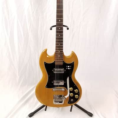 Killer Player! Vintage Japanese MIJ 1970s Lyle SG Electric Guitar, Natural, Original Case! image 1