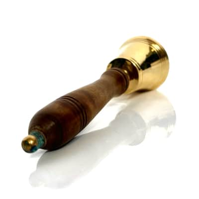 The Ventiano Small Brass Hand Bell with Wooden Handle -  Ideal for School, Hotel and Christmas image 3