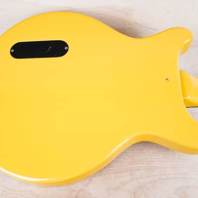Burny Rock n' Roll RTV-55 MIJ 1992 Junior Yellow Double Cutaway TV Jr DC w/ Bag image 13