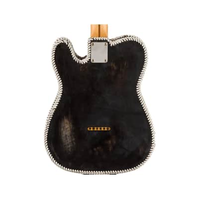 Fender Custom Shop Waylon Jennings BTB ‘54 Telecaster Electric Guitar Masterbuilt by David Brown - Black and White Tooled Leather image 2