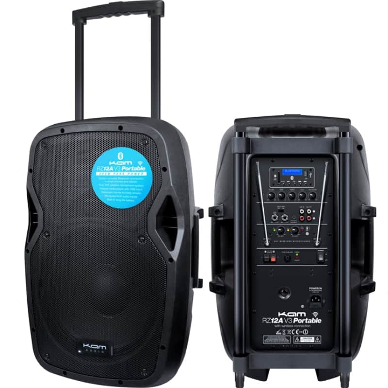 KAM RZ12A V3 Portable PA System 2020s - Black image 1