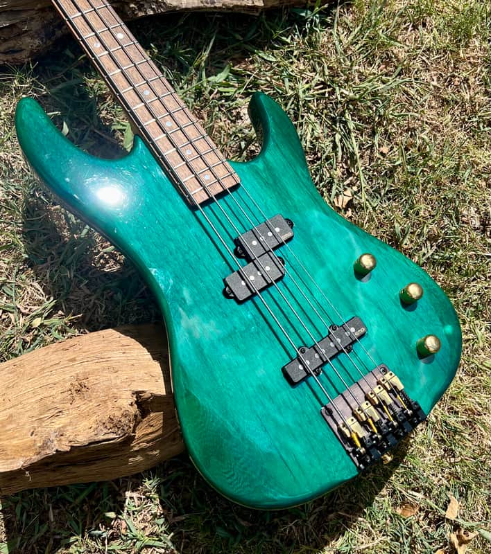 Valley Arts California Pro P/J Electric Bass Guitar - Turquoise