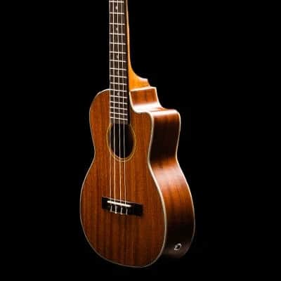 Ohana Model TK-20CE Solid Top Tenor Electric/Acoustic Ukulele + Gig Bag - BLEM image 1