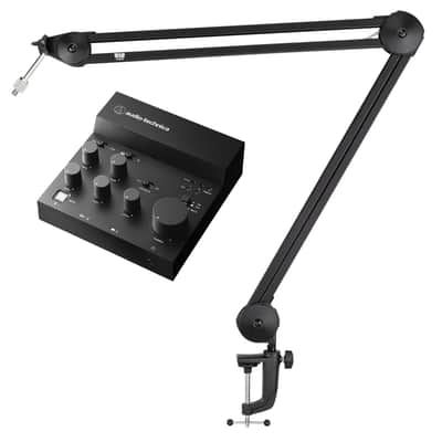 Audio Technica AT-UMX3 USB Live Stream Audio Recording Mixer+Warm Audio Boom Arm image 1