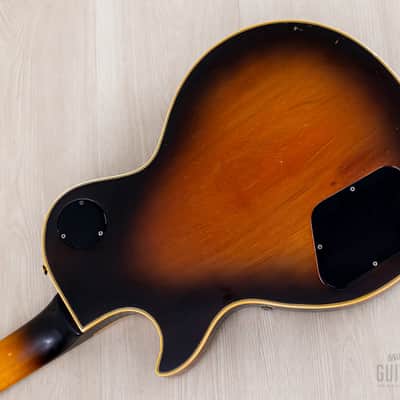 1976 Gibson Les Paul Custom Vintage Guitar Tobacco Sunburst w/ T Tops, Case image 14