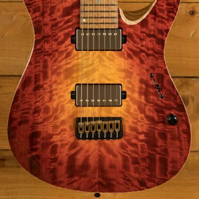 Mayones Aquila Elite S 7 B26.5 - Birdseye Maple - Lava Burst Gloss - 7-String image 1