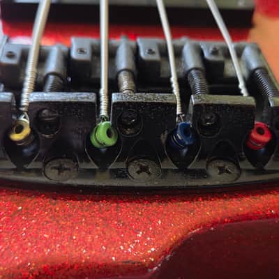 1984 Ibanez DB700 Destroyer 4 String Vintage Japan Electric Bass - Custom Red Sparkle Finish + OHSC image 10