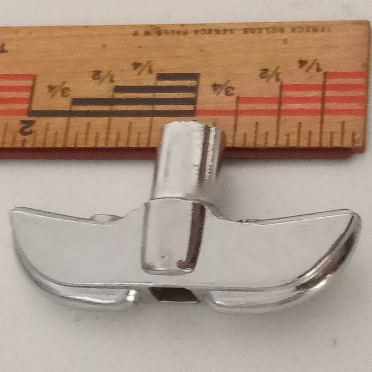 Rogers Big R Bass Drum Tension T-Rod Head Top Chrome Vintage70s Memriloc XP8 USA — main photograph