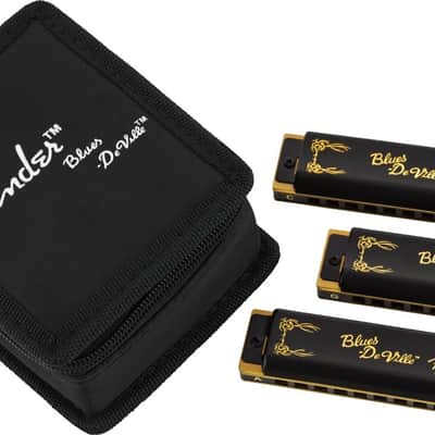 Fender Blues DeVille Harmonica PACK OF 3 with Case - Keys C, G, A image 6