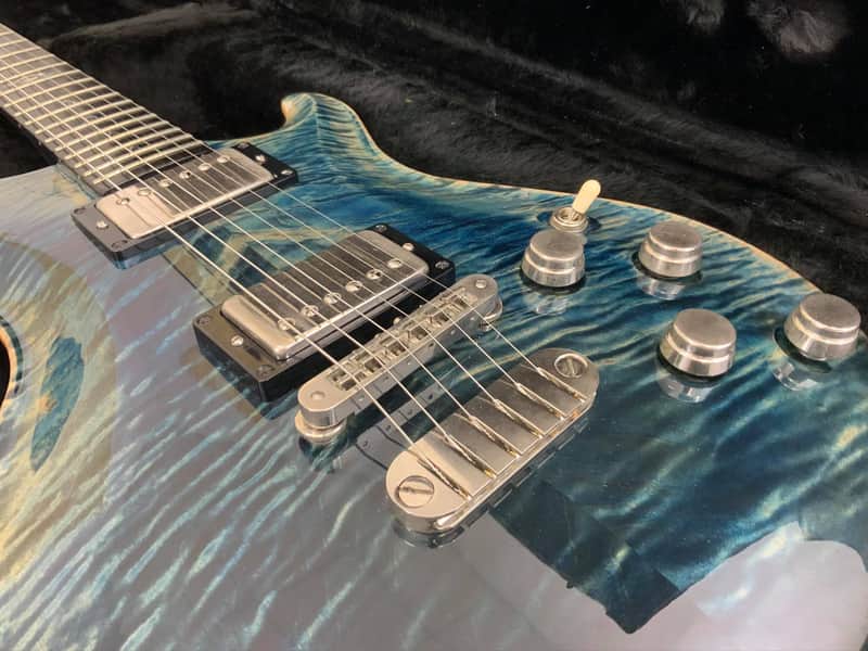 Dean Hardtail Made In USA Flame Top Denim Blue | Reverb