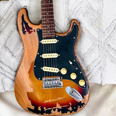 Stratocaster Relic w/ McCready Loaded Pickguard Strat Firefly FFST SRV/Rory Gallagher image 6