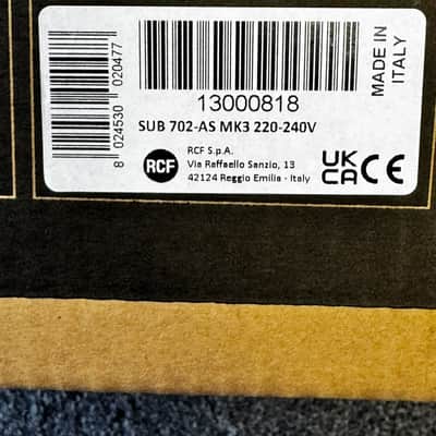 2 X RCF SUB 702-AS MK3 12" Active PA Subwoofer 2026 - Black image 10
