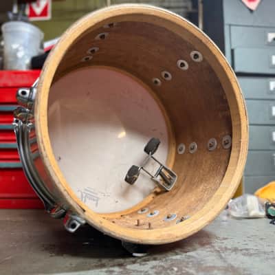 1950s Slingerland 8x12 Tom Tom Project in White Marine Pearl image 8