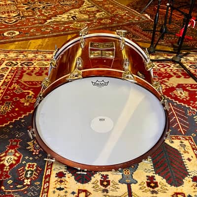 Gretsch Stop Sign 22” x 16” bass kick drum 1970’s 1980 Mahogany original vintage USA image 4