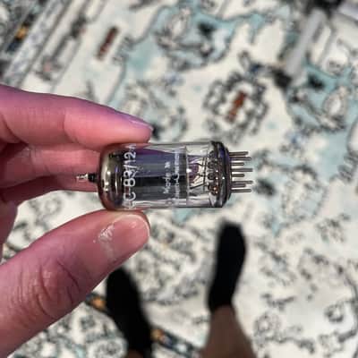 Telefunken 12AX7 Ribbed Plate Vintage Vacuum Tube - Diamond Bottom image 4