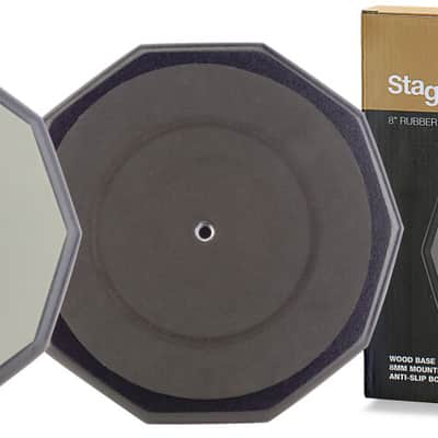 Stagg Rubber Practice Pad - 8" Grey image 4