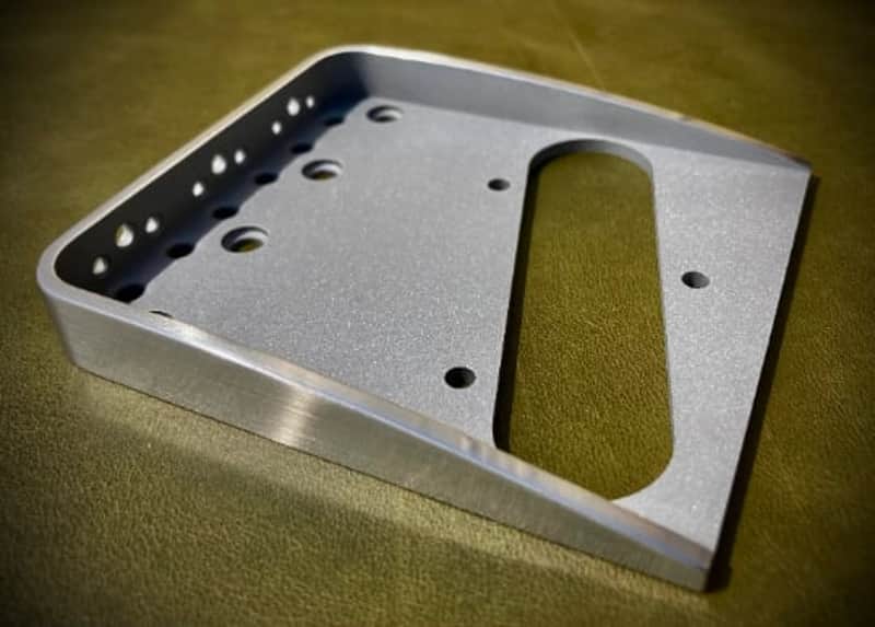 Van Dyke-Harms LEFT HAND Telecaster Hybrid Bridge-Stainless Steel, Toploader, String Through 2023 - Stainless Steel image 1