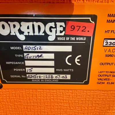 Orange AD15 15W Combo Tube amp image 5