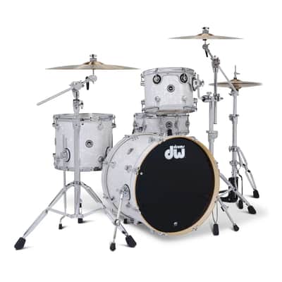 FREE TOM REBATE! - DW DWe 4pc Complete Electronic/Acoustic Drum Set w/Roland V71 White Marine image 4
