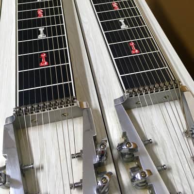 MSA Classic D10 E9 C6 Pedal Steel Guitar White Mica image 7