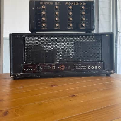 Vintage Binson Hi-Fi Tube Amp - EL34 Power Amp + 4 Channel preamp "Pre Mixer PA 4 Echo Unit" – Original Cables 70s Pink Floyd image 3