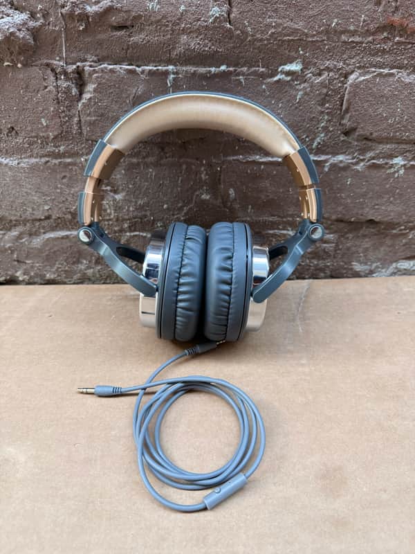 OneOdio Professional Wired Over-Ear DJ Monitoring Headphones Dual-Jack Gray/Gold image 1