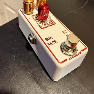 Mini Hand-Built clone BC108 Fuzz Sunface Powder coated white with 2k satin clear coat image 3