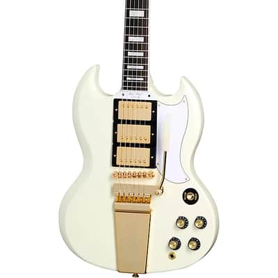 Epiphone Inspired by Gibson Custom 1963 Les Paul SG Custom With Maestro Vibrola 2025 - Classic White image 1