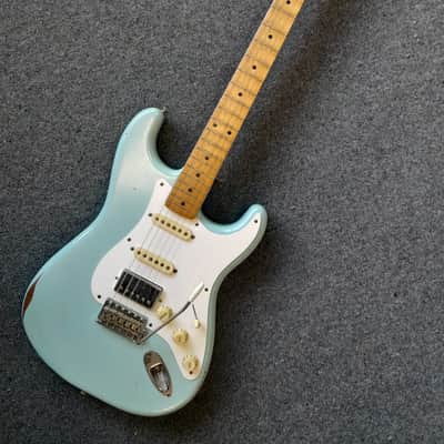 Fender Vintera Road Worn Stratocaster 2021 - Sonic Blue with Humbucker image 1