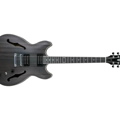 Used Ibanez AS53TKF Artcore Semi-Hollow Body Guitar - Transparent Black Flat image 4