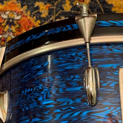 Slingerland 14 x 20" Bass Drum Blue Agate Vintage 60's 70's READ DETAILS image 10