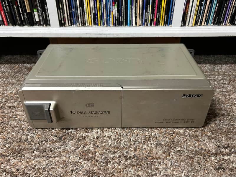 Sony CDX-65 Compact Disc Changer 10-Disc CD Player w/ Magazine Car Audio Silver image 1