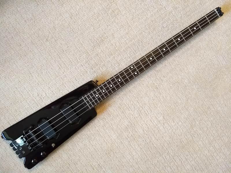 Washburn Bantam Bass Headless 1980's Black w/ EMG's | Reverb