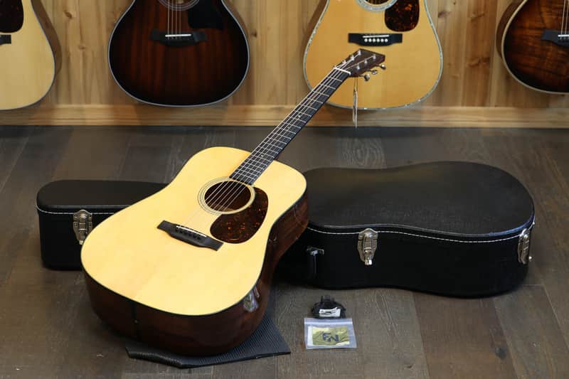 Mint! 2022 Martin D-18 Dreadnought Acoustic Guitar Natural + OHSC image 1