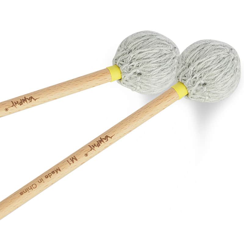 Professional Marimba Mallets -M1 Soft Yarn Heads with Beech Wood Handle Keyboard Percussion Accessories for Xylophone Glockenspiel Vibraphone with Professionals and Advanced Players image 1