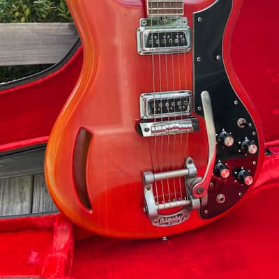 Vintage '60s Kustom K-200 trans red w/OHSC image 3
