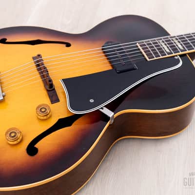 1955 Gibson ES-130 Vintage Archtop Electric Guitar Sunburst w/ Case, ES-125 image 7