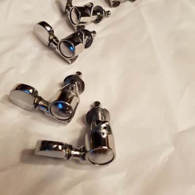 Grover 6 in-line PAF Pat Pend “Milk Bottle” Rotomatic tuners 1960s Fender Strat Gibson Firebird image 4