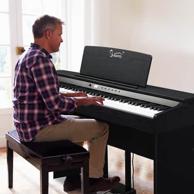Glarry GDP-105 88-Key Home Full Weighted Keyboards Hammer-action Keyboard Digital Piano Black image 14