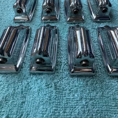 Rogers Lot of 8 Beavertail Vintage Cleveland era Tom Drum Lugs Lot #1 60s - Chrome image 2