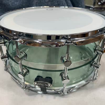 Spaun 7X14" Slotted Acrylic Snare Drum (314-1174) 2000's - Coke Bottle image 6