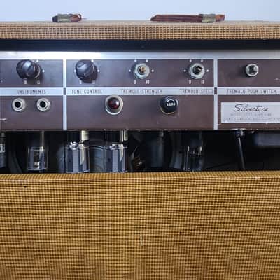Silvertone Model 1333 Guitar Combo tube amp 1950s - Tweed - RESTORED image 6