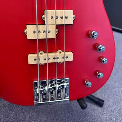 Charvel Charvel Pro-Mod San Dimas Bass PJ IV MAH – Satin Ferrari Red 2025 - Satin Ferrari Red image 3
